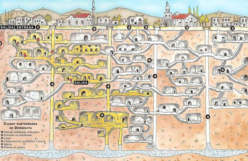 探秘土耳其18层地下古城 容纳2万人 (高清组图)
