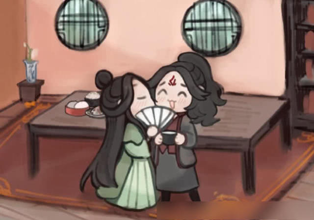 《渣反》画风超萌的冰秋,冰妹下厨真贤惠,师尊早起很呆萌!