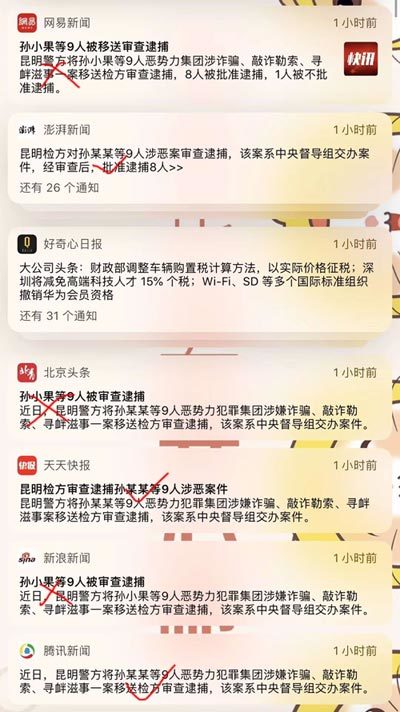 “孙某某”不是孙小果！众多网媒推送再闹笑话