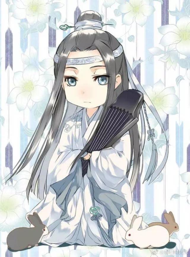 《魔道祖师》超萌q版壁纸:图4一脸生无可恋的汪叽,太可爱了!