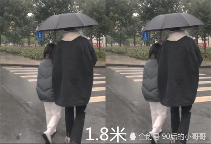 最惨情侣身高差,忍了等高,忍了1.8米,看到1.9米:我爱了