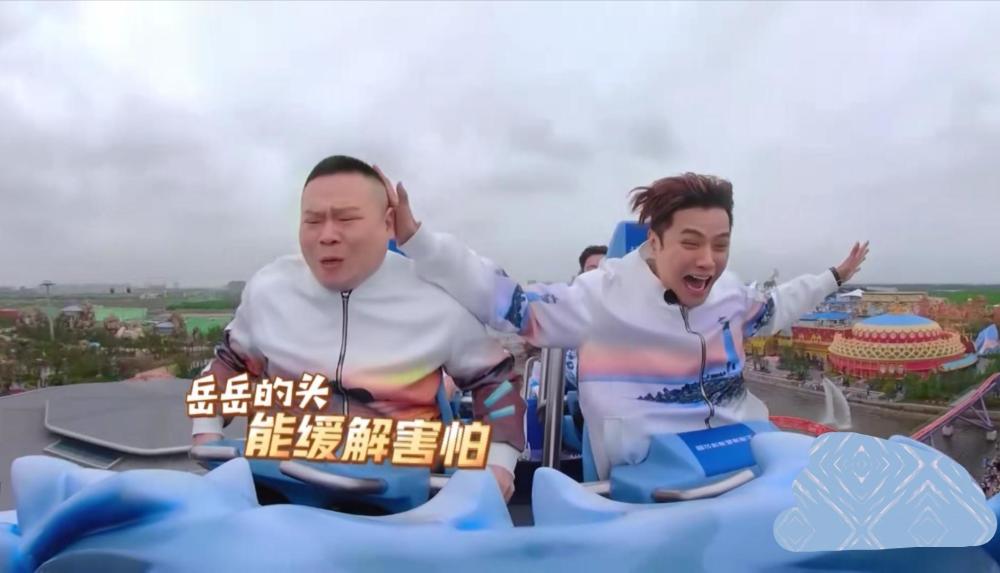 岳云鹏坐过山车被吓出一组表情包,网友调侃:小岳岳一脸迷茫