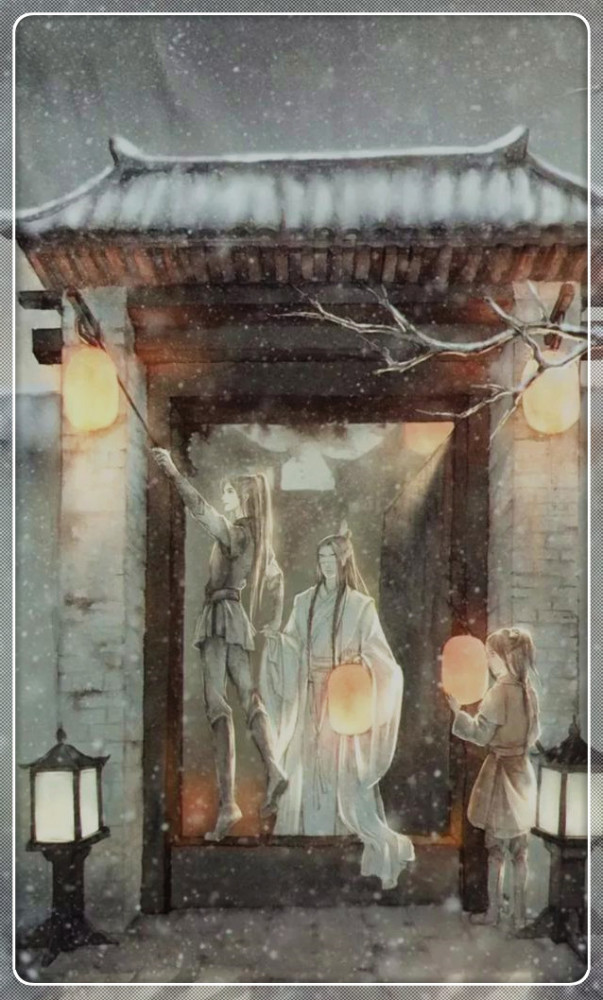 魔道祖师壁纸:图四抱琴出现的蓝忘机太帅气