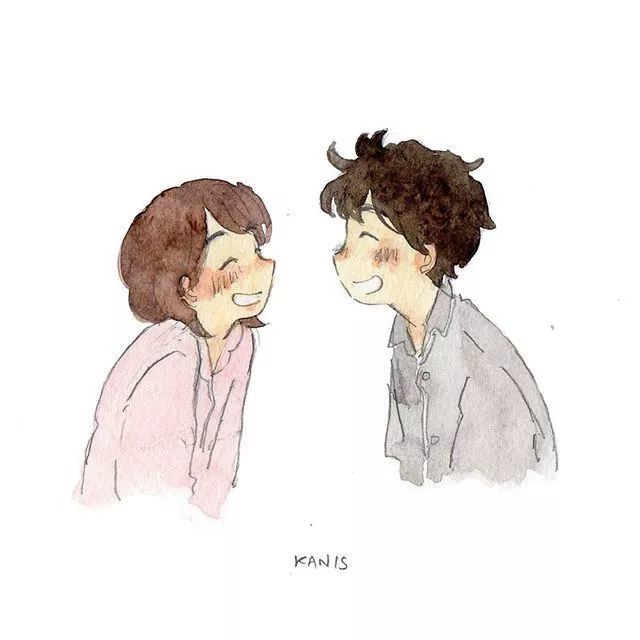 情侣日常小插画,亲亲抱抱举高高!