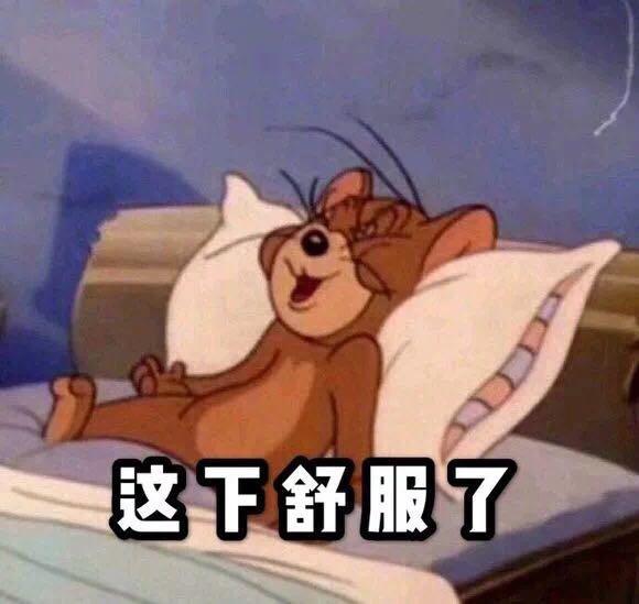 搞笑的表情包:这下舒服了