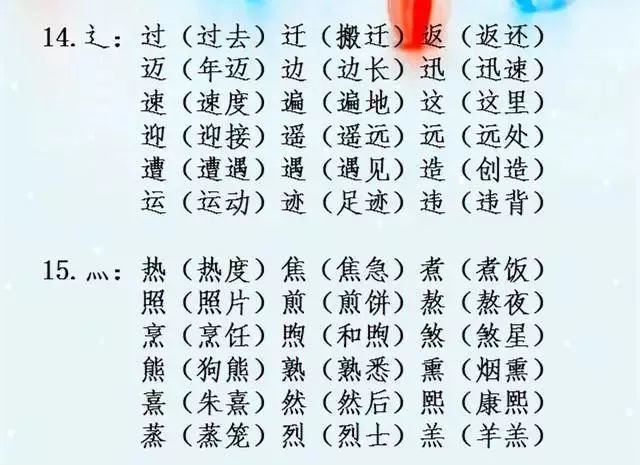 小学语文基础辨字组词大全