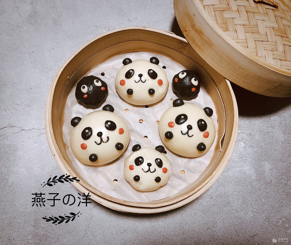 馅儿料美食,哪种最好吃#奶黄包之熊猫团团圆圆