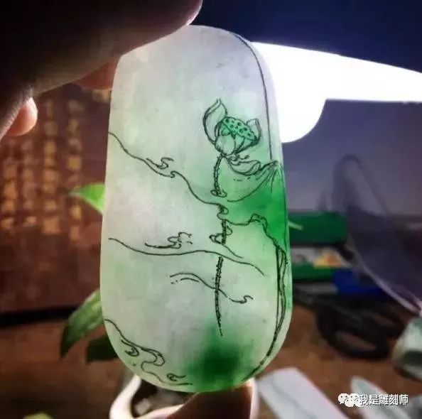 我是雕刻师,翡翠挂件雕刻设计素材手稿