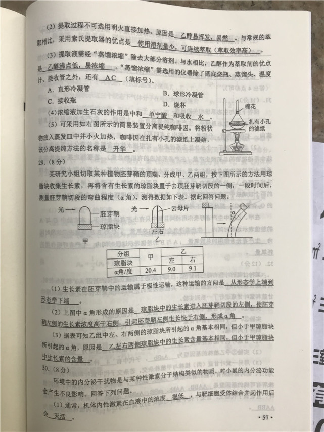 重磅!2019届高考卷二理综试题以及参考答案整理!