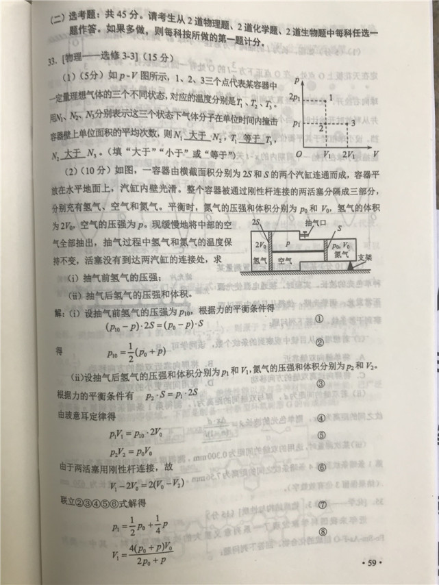 重磅!2019届高考卷二理综试题以及参考答案整理!
