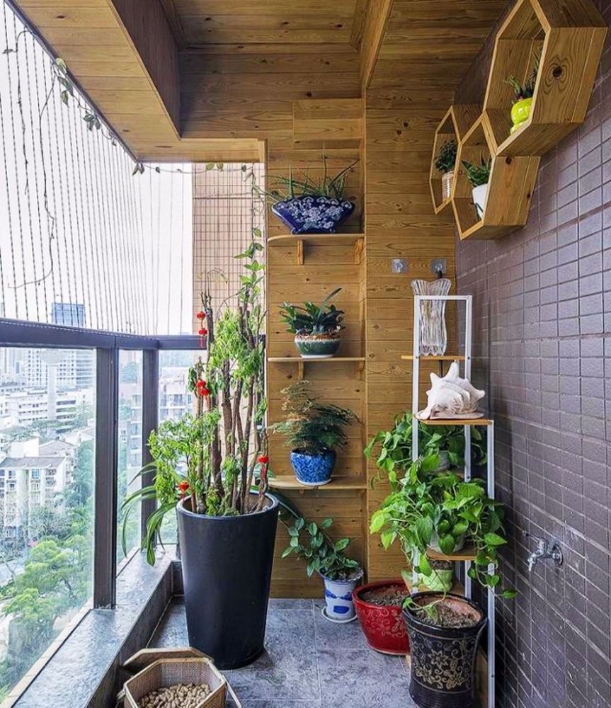 阳台当洗衣房太老套,休闲喝茶娱乐只算中产,最服的要