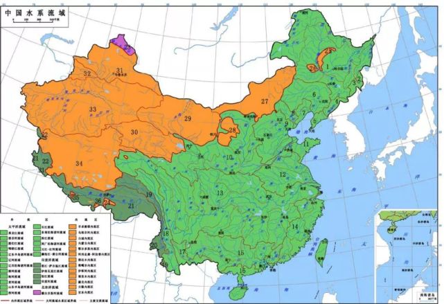 中国水系流域图