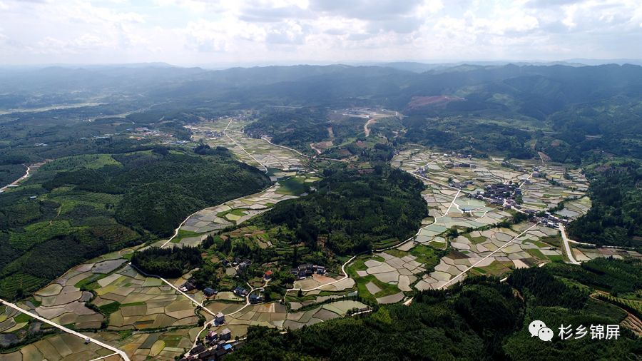 锦屏县敦寨镇亮司大坝景色(无人机拍摄)