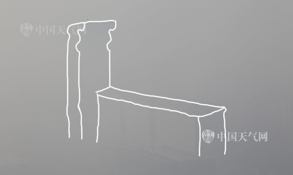 鸟瞰红色预警下的北京  地标消失不见 (组图)