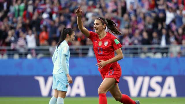 美国女足13-0狂胜泰国 创造世界杯最大分差纪录