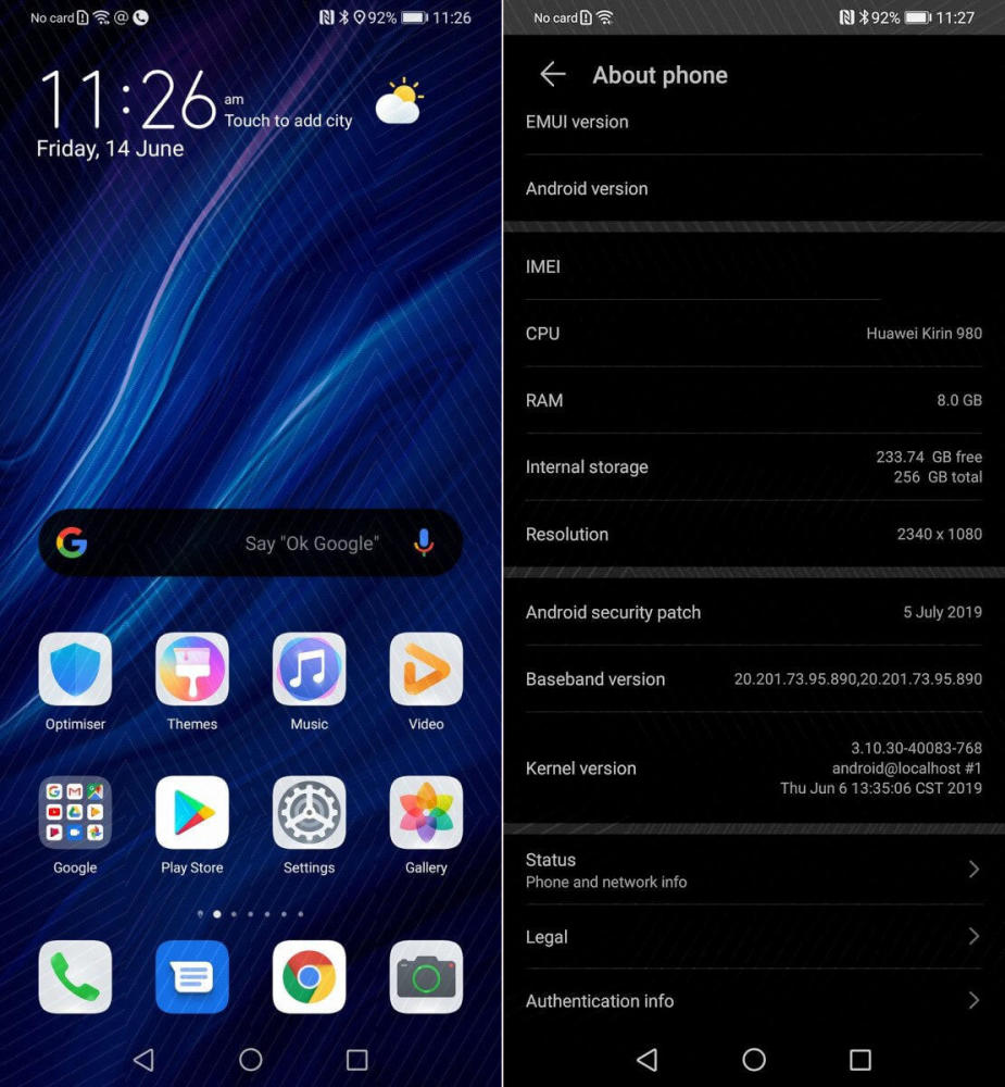 华为emui 10系统截图曝光基于安卓10