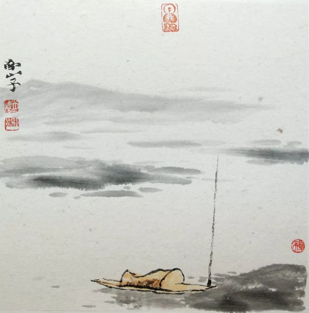 赵春秋作品欣赏小舟悠悠无尘世之凡庸