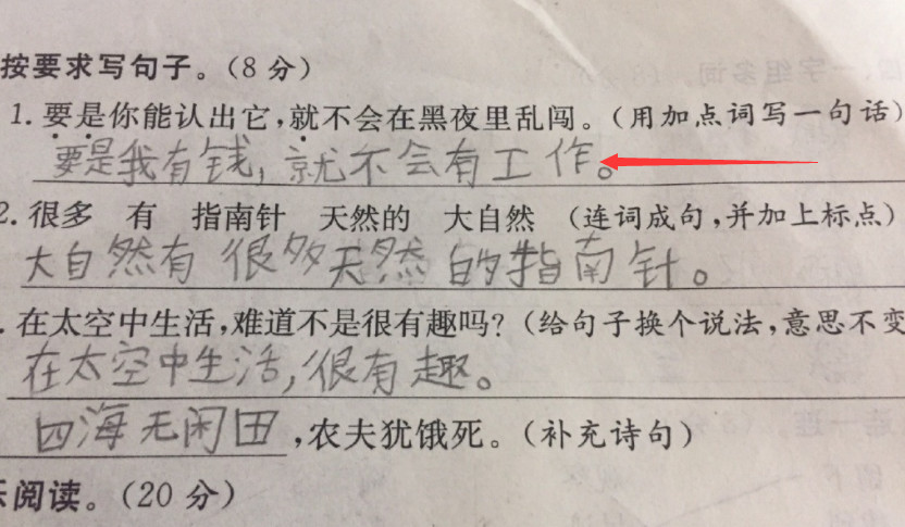 小学生妙笔生花写诗造句样样精通老师你可以提前毕业了