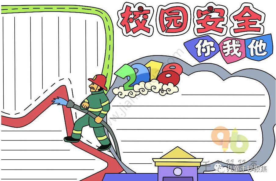校园安全手抄报学起来!