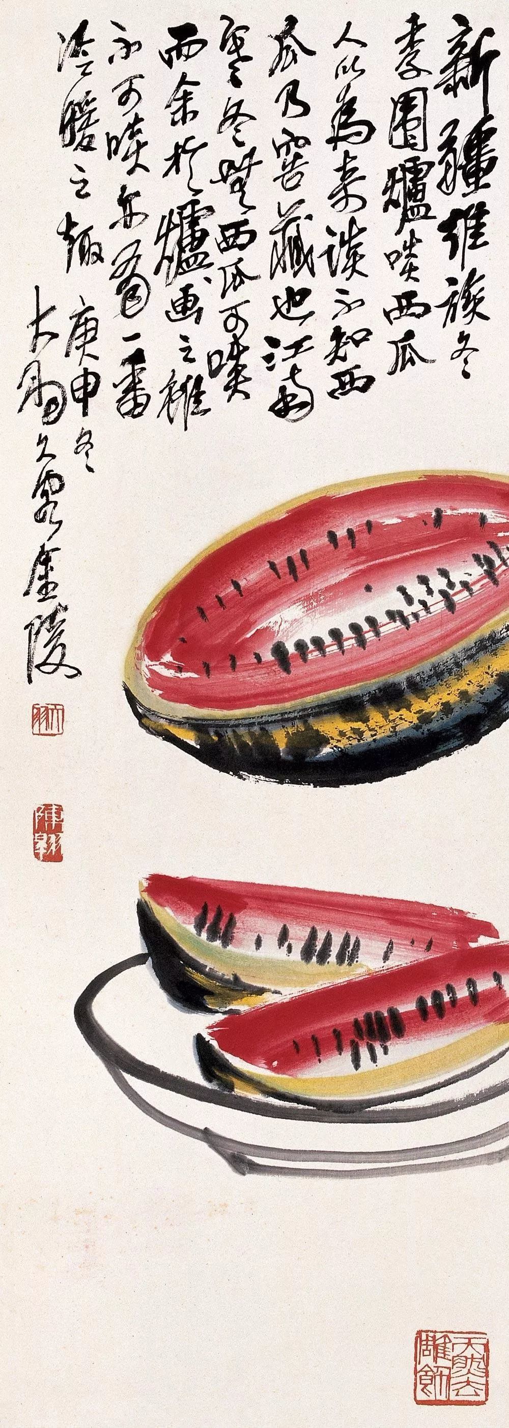 夏天赏国画里的西瓜真解暑