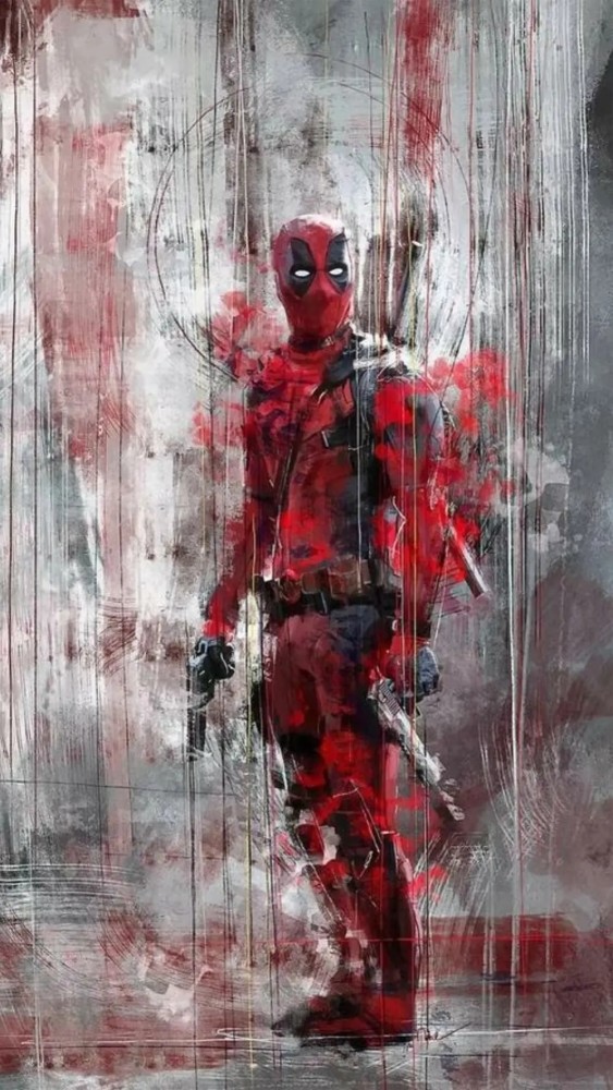 漫威精美无水印壁纸 图一死侍双手拿枪 背后背着剑真是装备齐全 看点快报