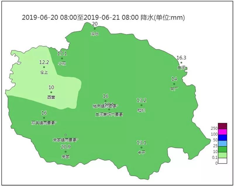 白河县雨情通报