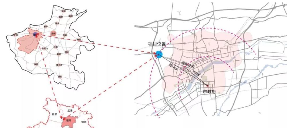 谷水枢纽位于洛阳市中心城区外围,为联系涧西区与新安县重要的交通