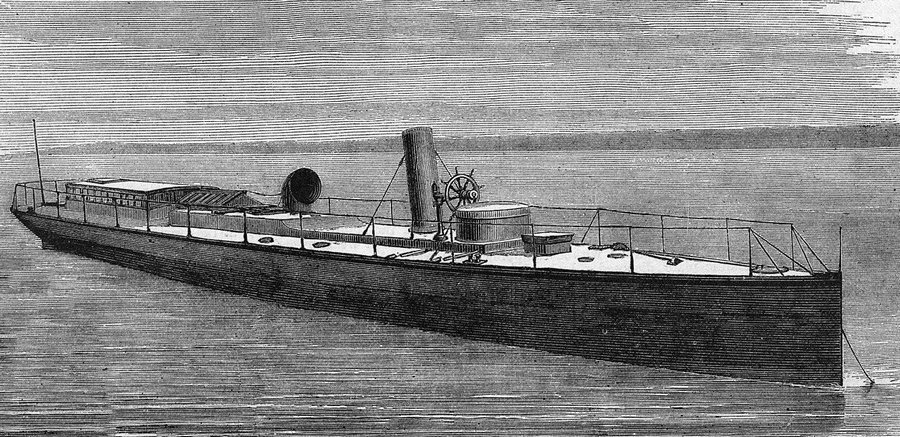 世界首艘——英国闪电号鱼雷艇