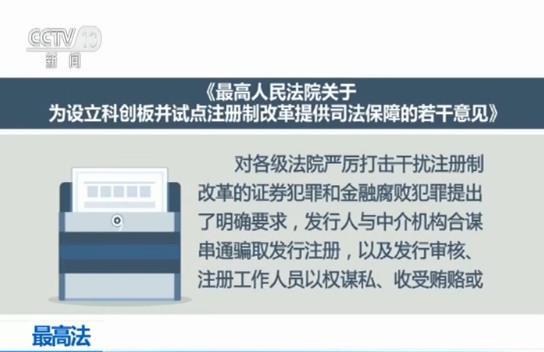 最高法：出台司法文件为科创板改革“护航”