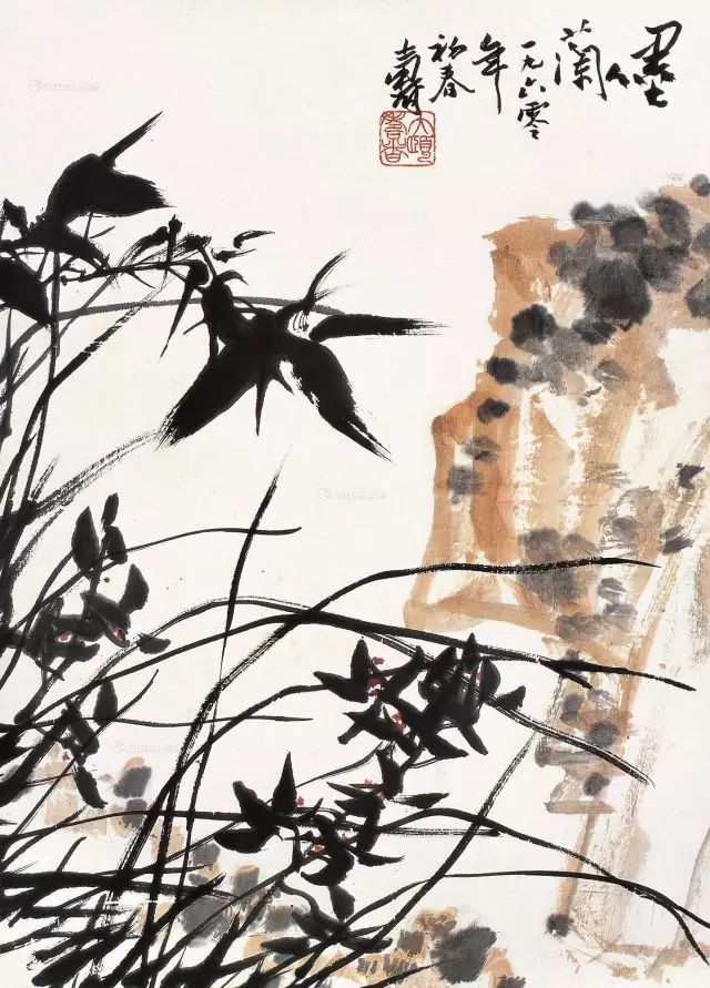 潘天寿画兰—笔下无俗韵,只闻幽兰香_腾讯新闻