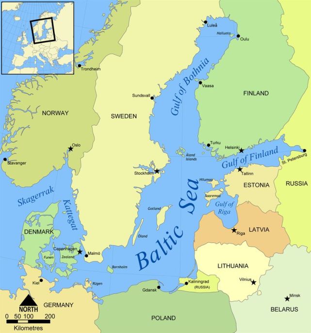波罗的海的地理位置丨wikipedia