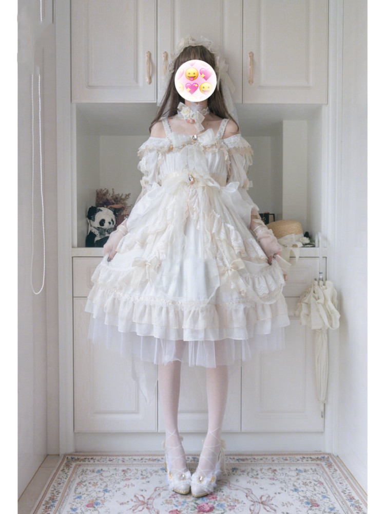 破产三姐妹,这件lolita纯白花嫁,姐妹们心动了吗?