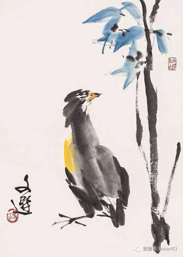 国画大师汤文选写意花鸟画欣赏