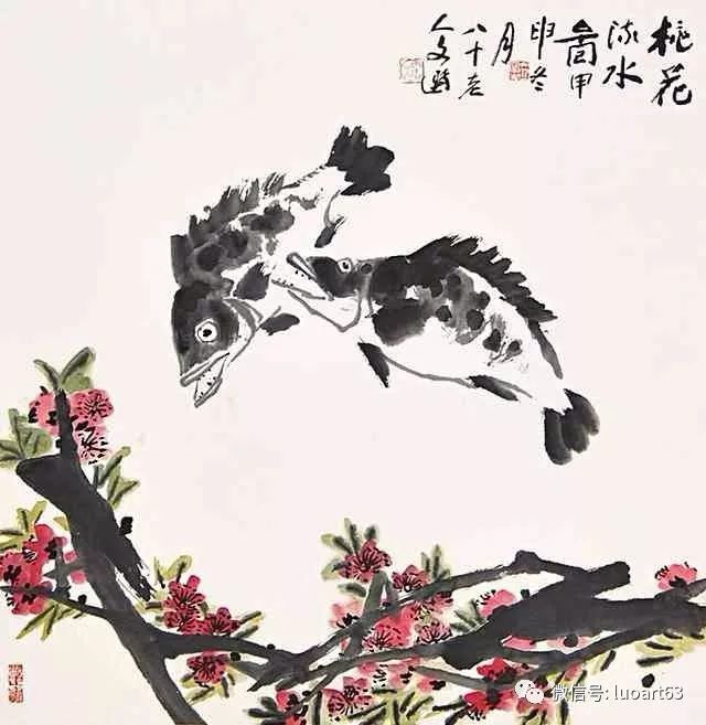 国画大师汤文选写意花鸟画欣赏