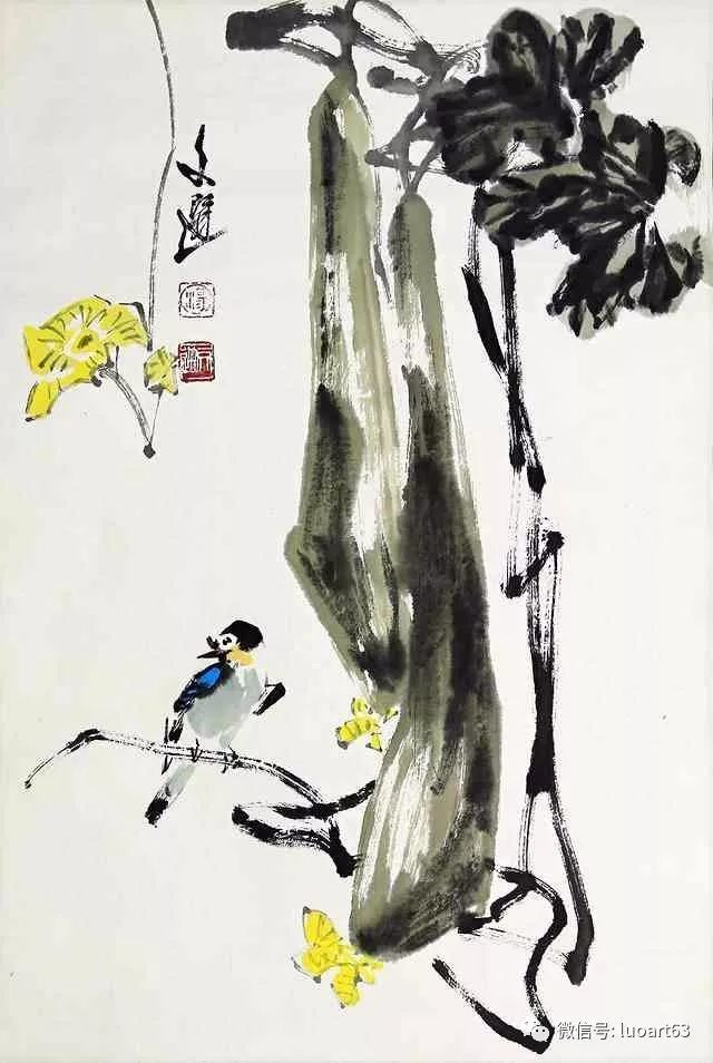 国画大师汤文选写意花鸟画欣赏