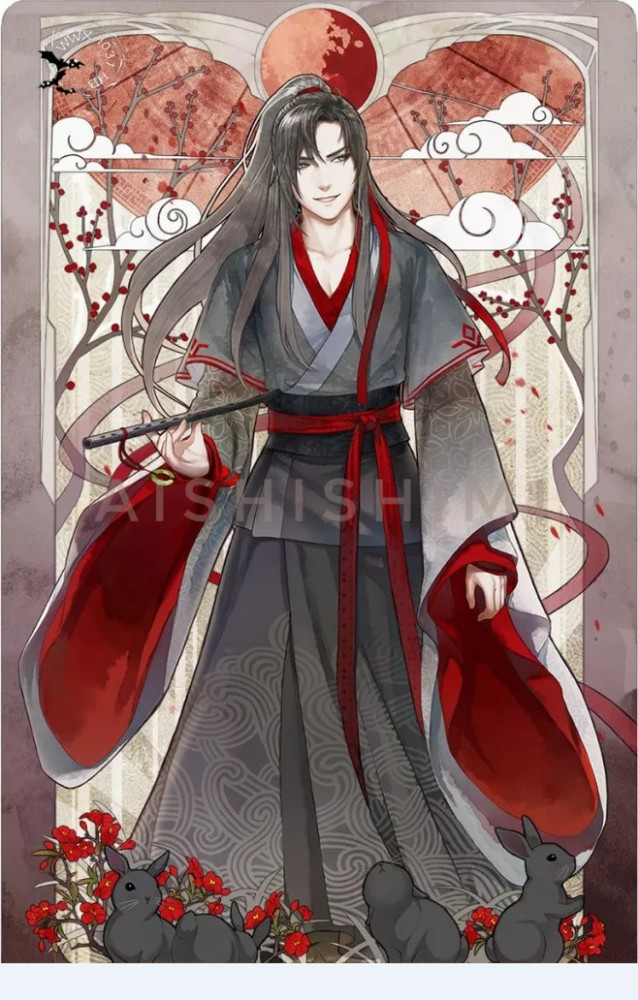 "墨香"古风壁纸:黑白无常版忘羡,妥妥的阴阳界男神