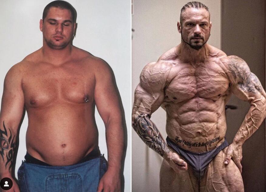 肌肉男执迷于低体脂 只有5 体脂青筋暴突 吃生牛肉太野性 看点快报