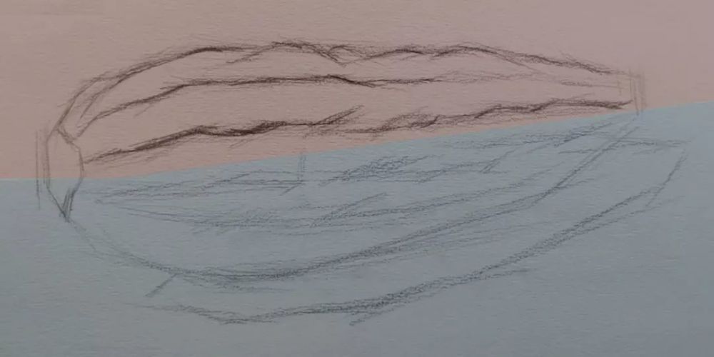 素描基础 苦瓜示范——起形方法,卡点技巧