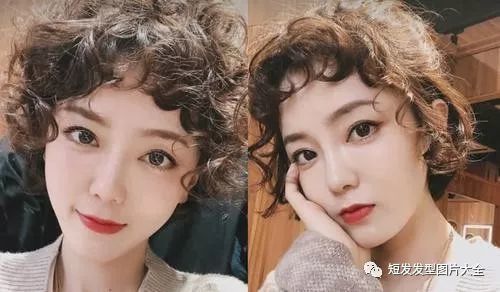 短发羊毛卷 发型脸型设计搭配图片大全