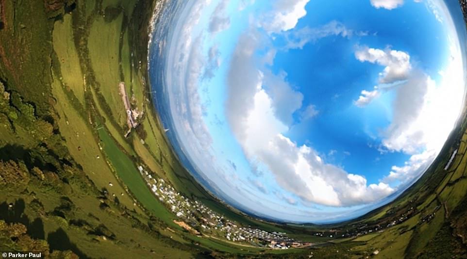 隧道视觉:将无人机图像拼接成360度全景,呈现超现实镜头