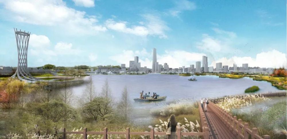 东安湖片区的工作重心已由 "一场三馆"逐渐向东安湖公园, 东安新城