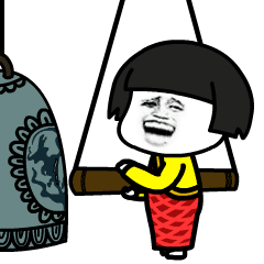 搞笑蘑菇头佛系动图系列表情包,上香