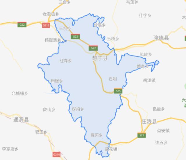 南接秦安县,西连通渭县,北邻西吉县,西北与会宁县毗连,东南与庄浪县