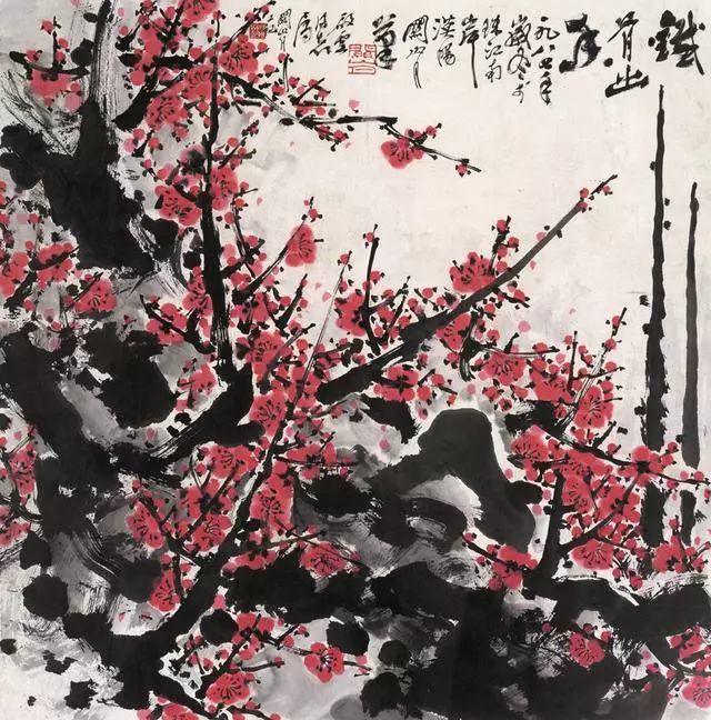 国画大师关山月梅花作品