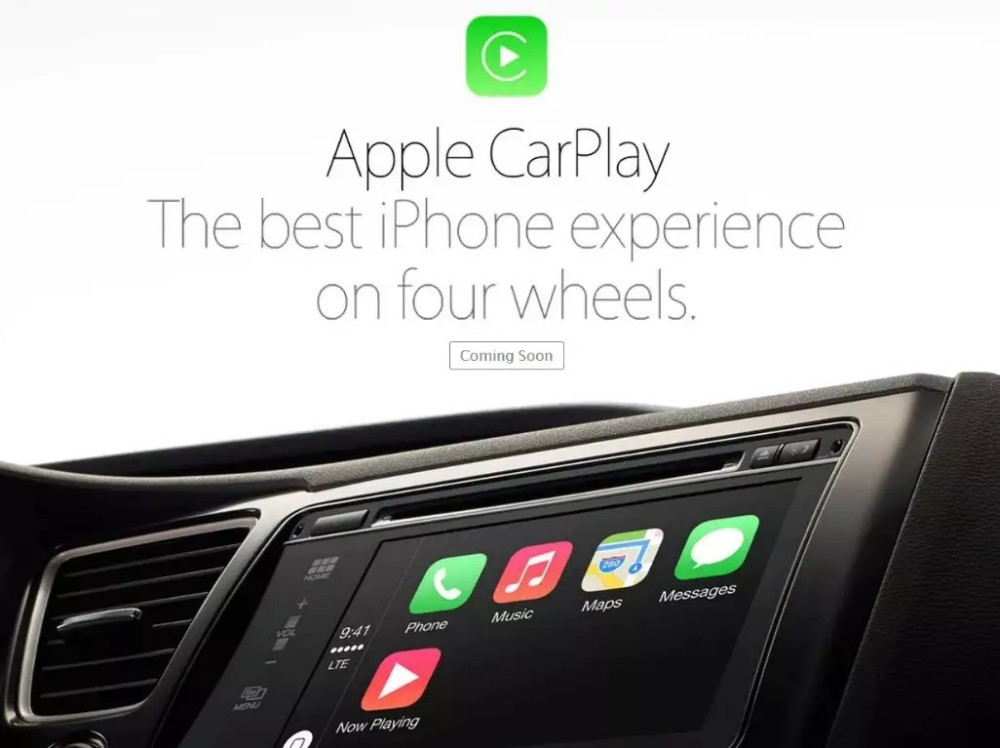 图为:苹果车载系统carplay