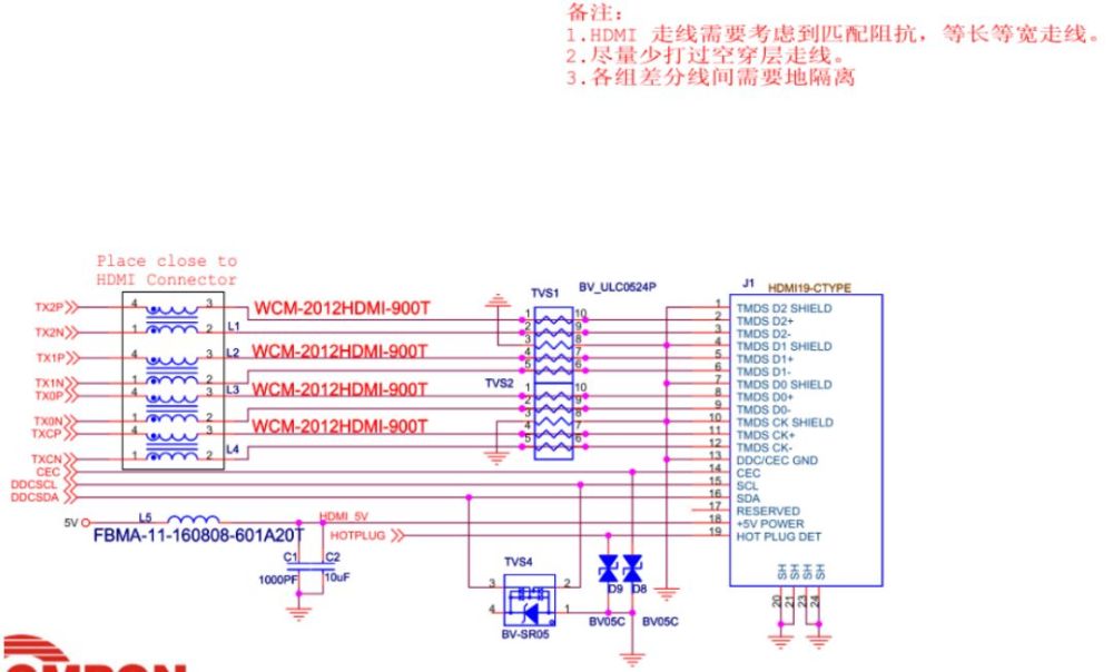 11,hdmi接口emc设计标准电路