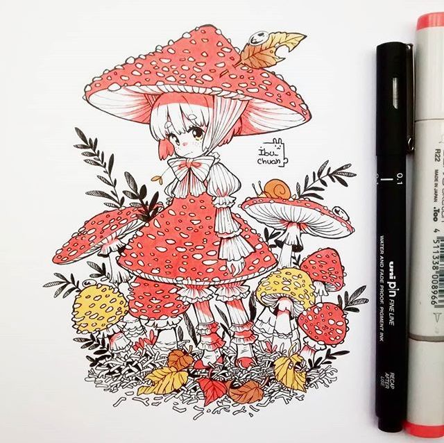 每天学一幅简笔画-17岁插画师的画让人惊艳