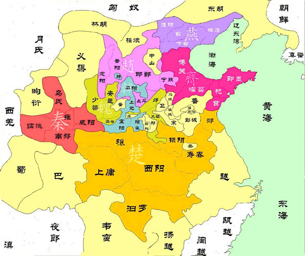 赵氏与知氏,范氏,中行氏,韩氏,魏氏并称"晋国六卿"