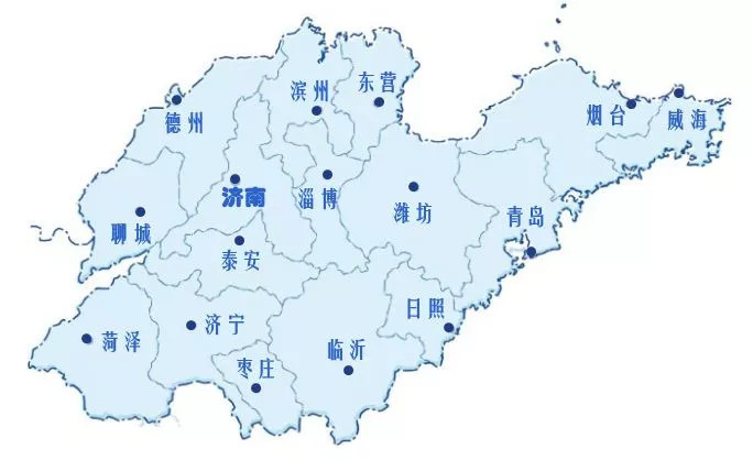山东行政区划图(图片来源:山东省人民政府网站)