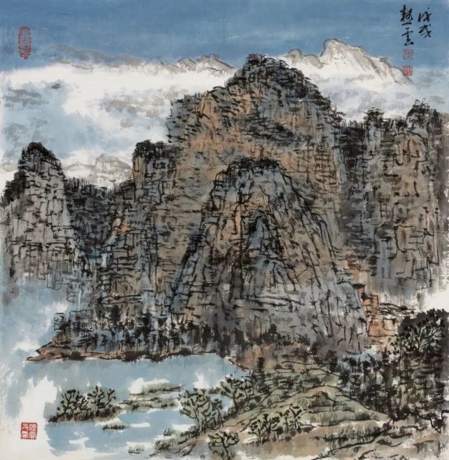 《造化钟神秀》 69x69cm 纸本